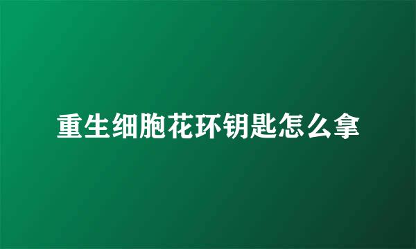 重生细胞花环钥匙怎么拿