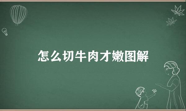 怎么切牛肉才嫩图解