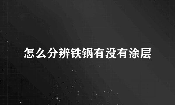 怎么分辨铁锅有没有涂层