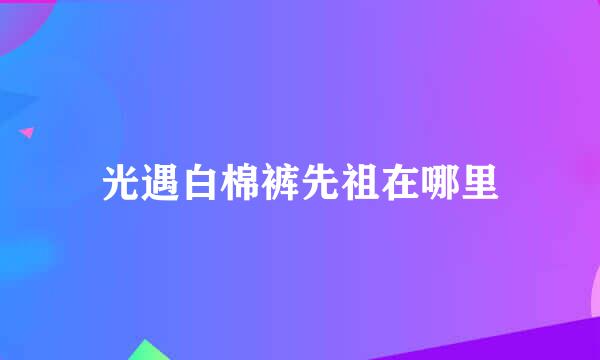 光遇白棉裤先祖在哪里