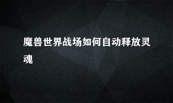 魔兽世界战场如何自动释放灵魂