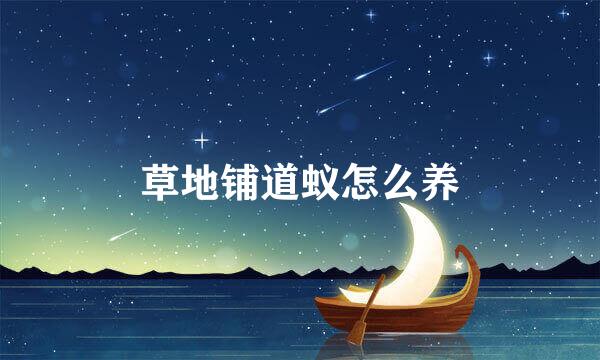 草地铺道蚁怎么养