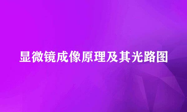显微镜成像原理及其光路图