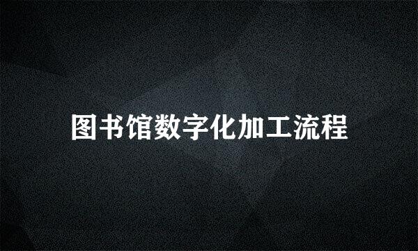 图书馆数字化加工流程