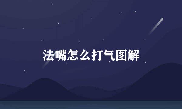 法嘴怎么打气图解