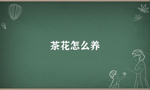 茶花怎么养