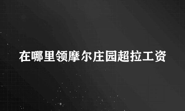 在哪里领摩尔庄园超拉工资