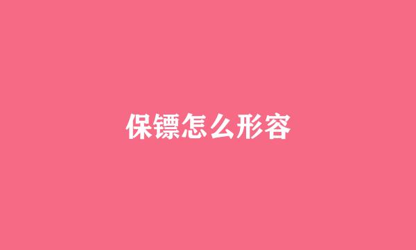 保镖怎么形容