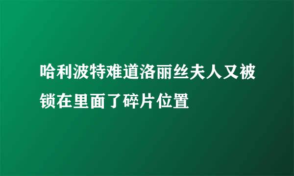 哈利波特难道洛丽丝夫人又被锁在里面了碎片位置