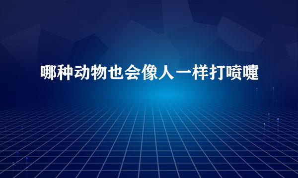 哪种动物也会像人一样打喷嚏