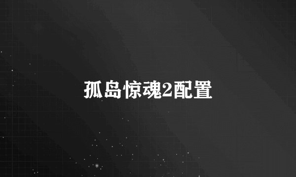 孤岛惊魂2配置