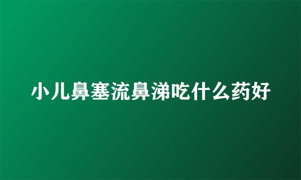 小儿鼻塞流鼻涕吃什么药好