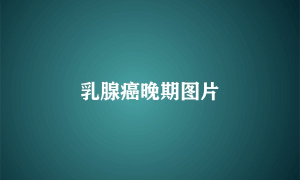 乳腺癌晚期图片