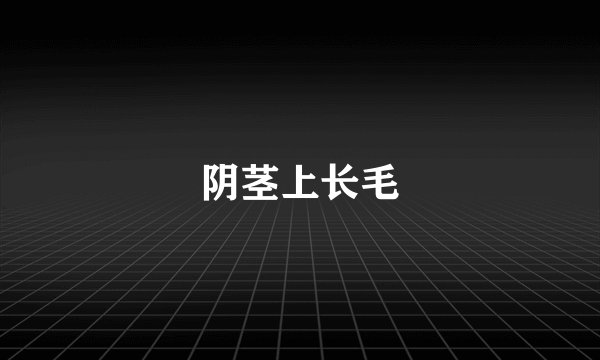 阴茎上长毛