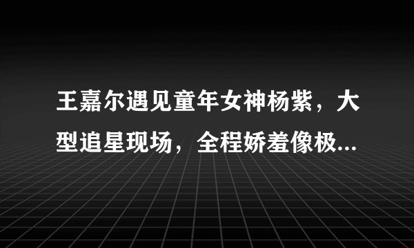 王嘉尔遇见童年女神杨紫，大型追星现场，全程娇羞像极了初恋！