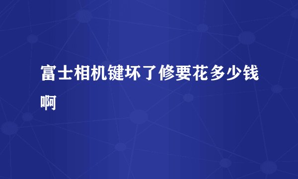 富士相机键坏了修要花多少钱啊