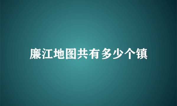 廉江地图共有多少个镇