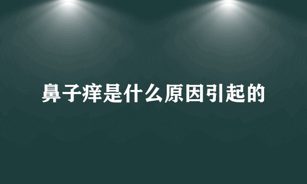 鼻子痒是什么原因引起的