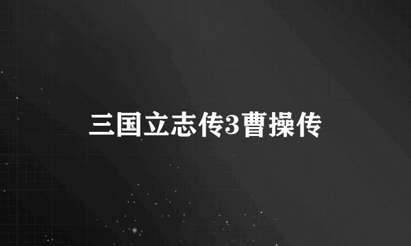 三国立志传3曹操传