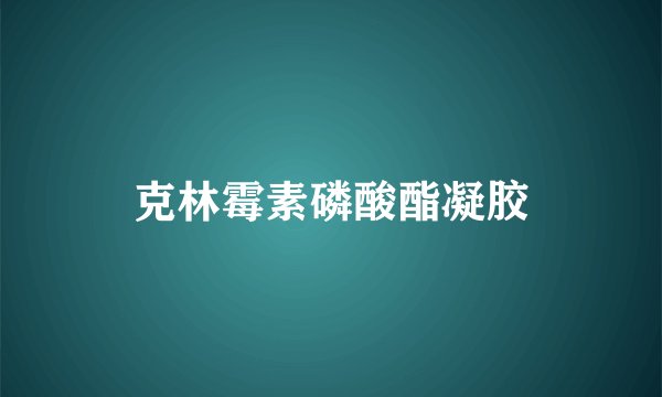 克林霉素磷酸酯凝胶