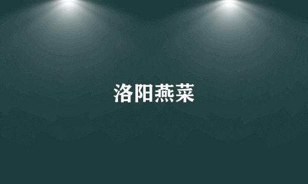 洛阳燕菜
