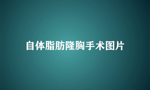 自体脂肪隆胸手术图片