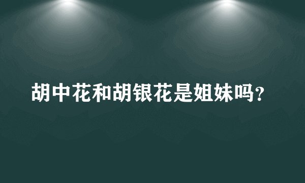 胡中花和胡银花是姐妹吗？