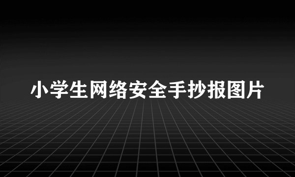 小学生网络安全手抄报图片