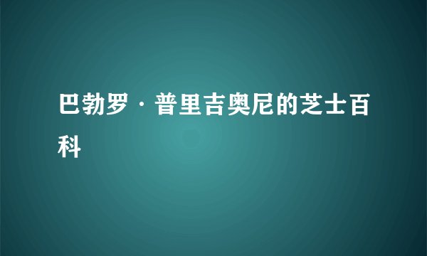 巴勃罗·普里吉奥尼的芝士百科