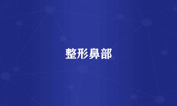 整形鼻部