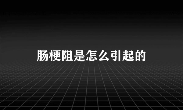 肠梗阻是怎么引起的