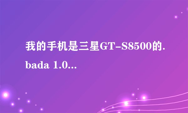 我的手机是三星GT-S8500的.bada 1.0 的系统，可以下载汤姆猫吗