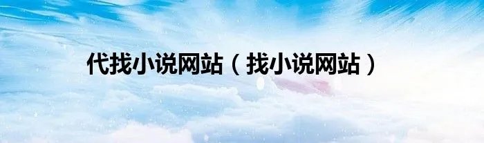 代找小说网站（找小说网站）