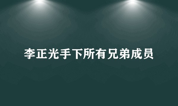 李正光手下所有兄弟成员