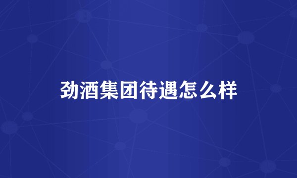 劲酒集团待遇怎么样