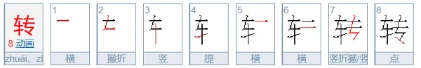 转字笔顺怎么写