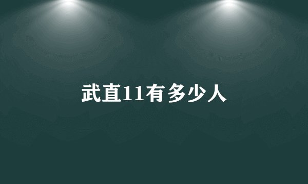 武直11有多少人