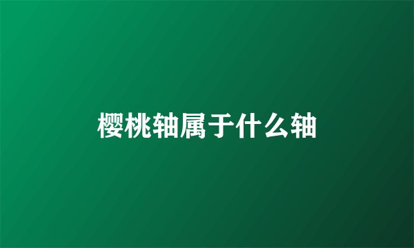 樱桃轴属于什么轴