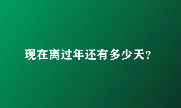 现在离过年还有多少天？