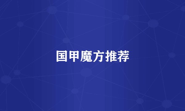 国甲魔方推荐
