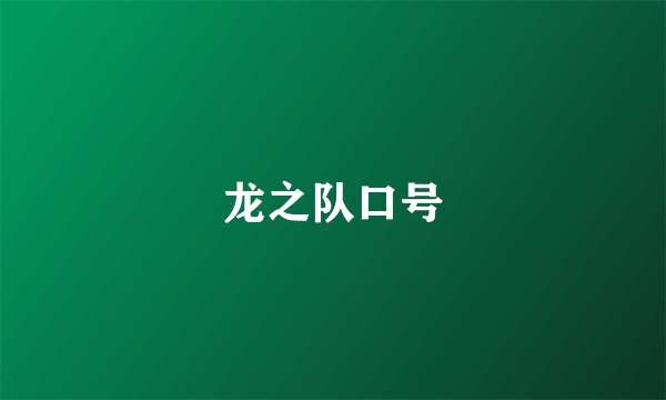 龙之队口号
