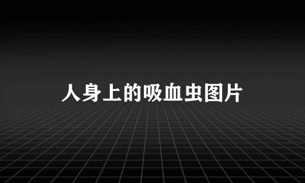 人身上的吸血虫图片