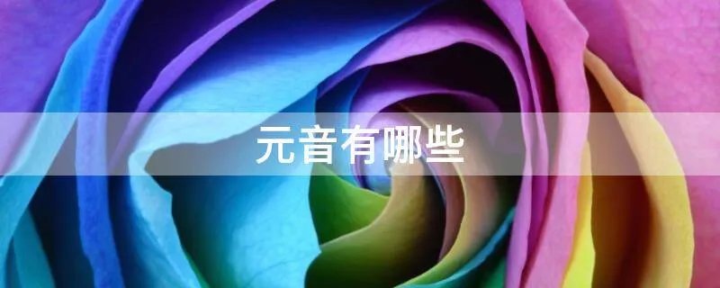 元音有哪些