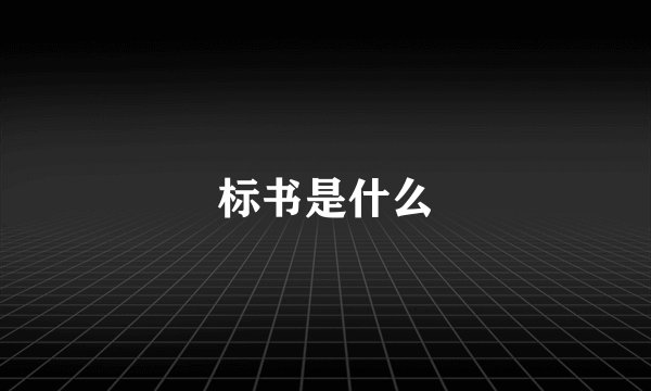 标书是什么