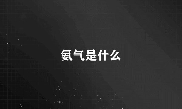 氨气是什么