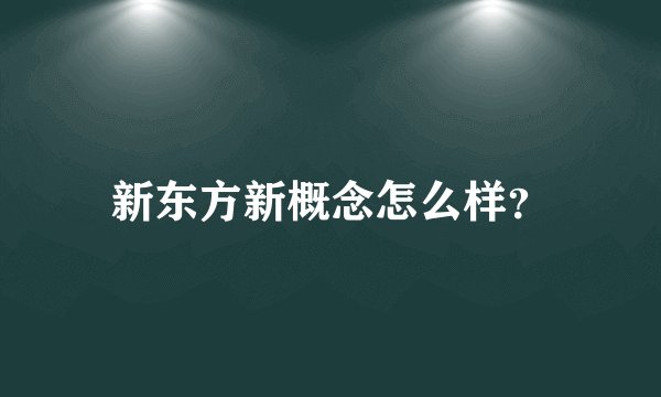 新东方新概念怎么样?