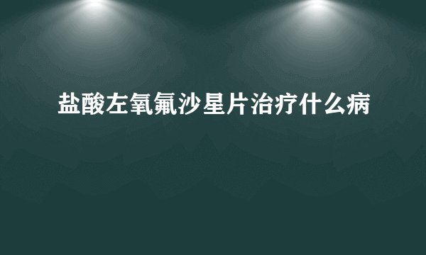盐酸左氧氟沙星片治疗什么病