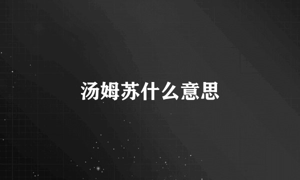 汤姆苏什么意思