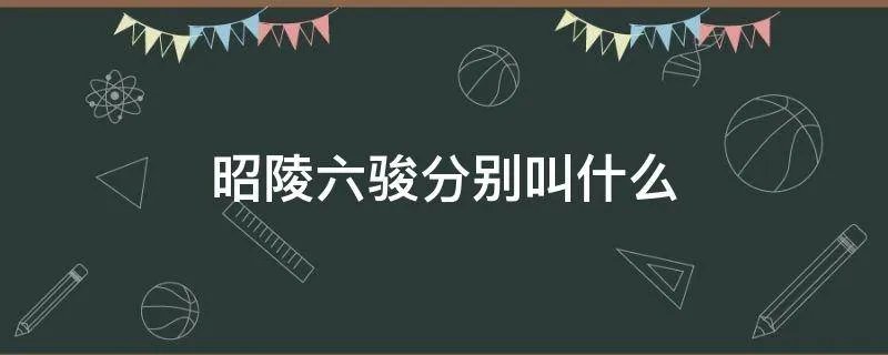 昭陵六骏分别叫什么