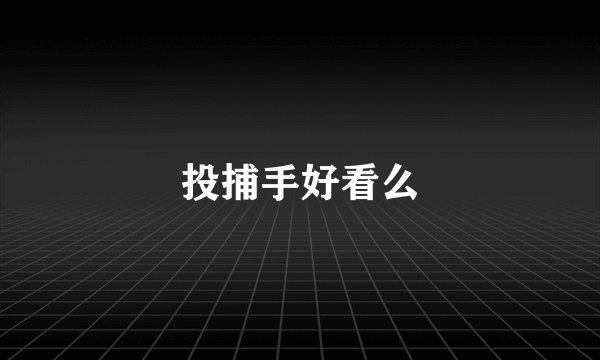 投捕手好看么